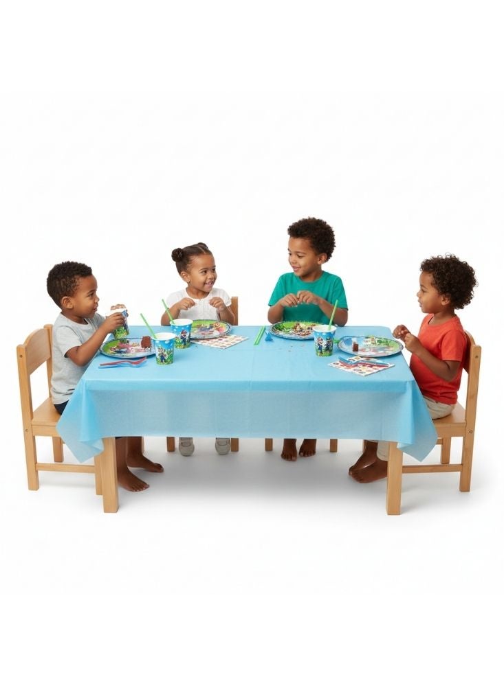 ماريو طقم أدوات مائدة لحفلات أعياد ميلاد الأطفال يضم شخصيات سوبر ماريو – ماريو، لويجي، الأميرة بيتش ويوشي – أطباق، أكواب، وأدوات مائدة (أربع قطع من كل عنصر) - Image 2